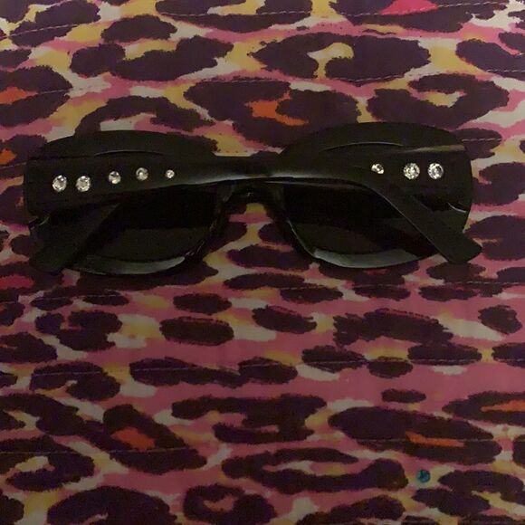 Black Oval Bling Shades - Picture 8 of 10